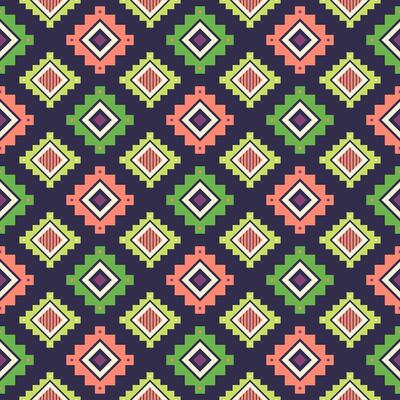 Tribal seamless pattern. Aztec diamond geometric background. Can be used in textile design, web design for making of clothes, accessories, decorative paper, wrapping
