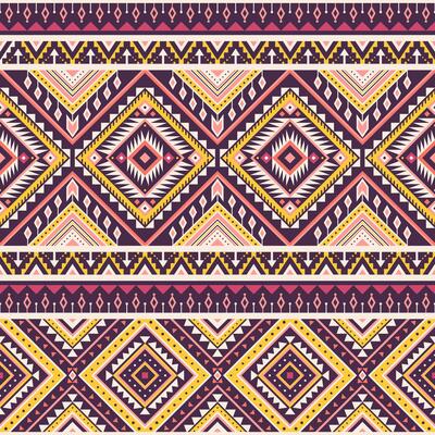 Tribal striped seamless pattern. Aztec geometric background. Can be used in textile design, web design for making envelope, backpacks