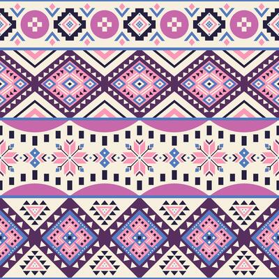 Tribal striped seamless pattern. Aztec geometric color background. Can be used in textile design, web design for making of clothes, accessories, decorative paper, wrapping, backpacks, etc.