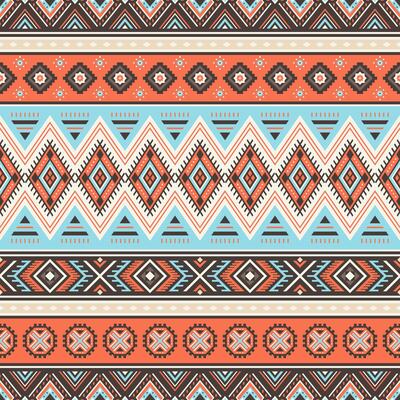 Tribal striped seamless pattern. Aztec geometric background. Can be used in textile design, web design for making wrapping, envelope, etc.