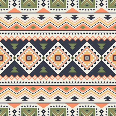 Tribal striped seamless pattern. Aztec geometric background. Can be used in textile design, web design for making wrapping, envelope, backpacks