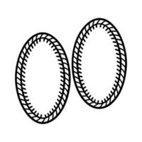Elegant Oval Frames with Intricate Design. vector