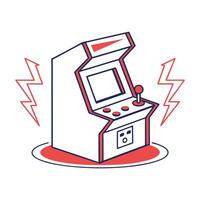 Retro Arcade Game Machine Illustration. vector