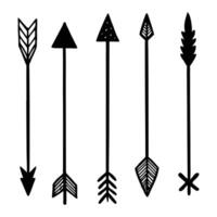 Four Decorative Arrows in a Simple Design. vector