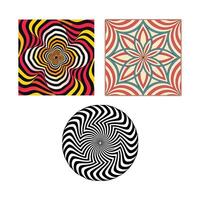 Psychedelic Geometric Patterns for Design Inspiration. vector