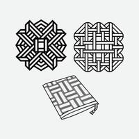 Intricate Geometric Patterns of Woven Textures. vector
