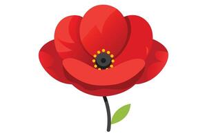Striking Red Poppy Illustration Vibrant Floral Design for Prints and Web Use vector