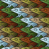 Gradient bird tessellation pattern with diagonal rhythm vector