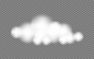 Realistic white fluffy Clouds set. Cloudy weather in 3d style. Soft blur effect. Overlay sky for banner poster card. vector