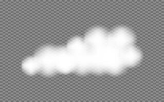 Realistic white fluffy Clouds set. Cloudy weather in 3d style. Soft blur effect. Overlay vector