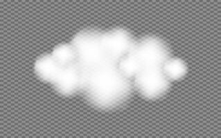 Realistic white fluffy Clouds set. Cloudy weather in 3d style. Soft blur effect. Overlay sky poster card. vector