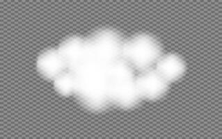 Realistic white fluffy Clouds set. Cloudy weather in 3d style. Soft blur effect. Overlay sky element for banner card. vector