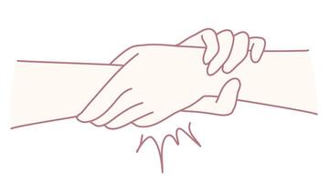 Hands are coming together in a powerful display of unity and mutual support for one another vector