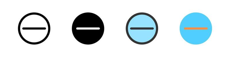 Icon set for do not disturb. Ideal for apps, notifications, or privacy settings. vector