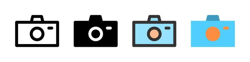 Icon set for camera. Great for photography apps or media interfaces. vector