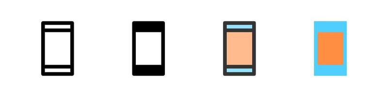 Icon set for portrait orientation. Ideal for apps or display settings. vector