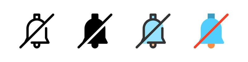 Icon set for silent mode. Perfect for apps, notifications, or privacy settings. vector