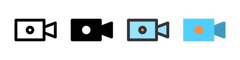 Icon set for recorder. Perfect for apps or recording tools. vector