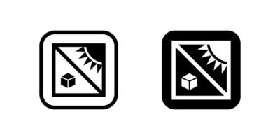 Protect from heat symbol icons, vital for packaging temperature-sensitive products like electronics, chemicals, and certain foods. vector