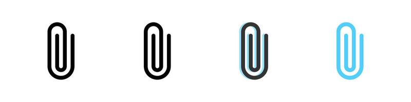 Icon set for attachment. Perfect for email, messaging, or file sharing. vector