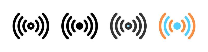 Icon set for hotspot. Ideal for network apps or connectivity settings. vector