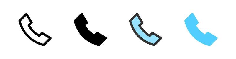 Icon set for call. Ideal for communication apps or telephony interfaces. vector