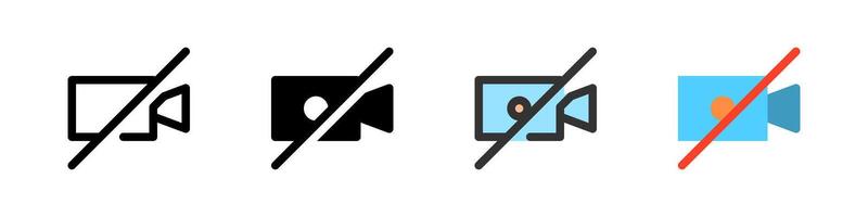 Icon set for disabled. Ideal for media apps or privacy settings. vector