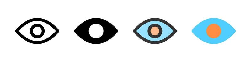 Icon set for view. Ideal for apps, visibility settings, or display UI. vector