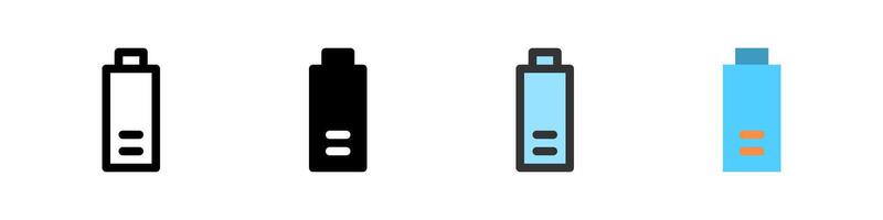 Icon set for battery 40 percent. Great for devices, apps, or status indicators. vector