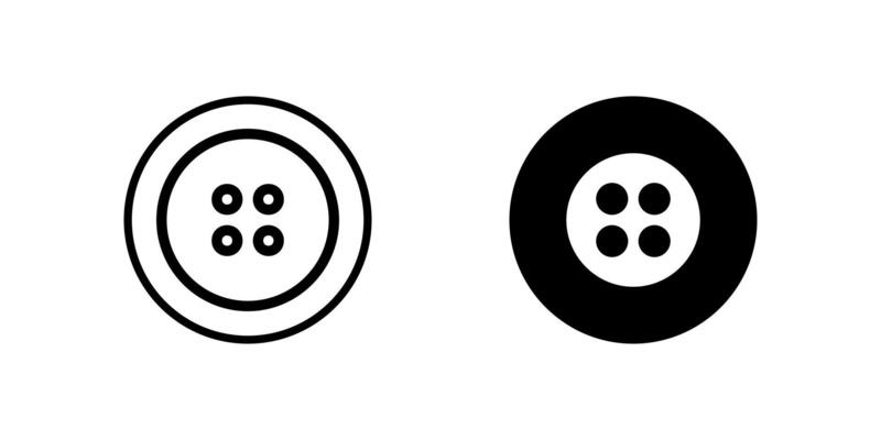 Wear button icon set. Suitable for e-commerce websites, fashion apps, and online shopping platforms. Symbol of clothing, fashion, style, and button.