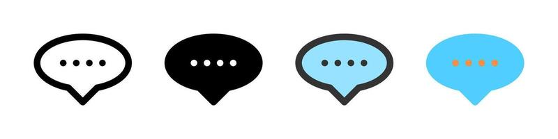 Icon set for message. Great for chat apps or communication tools. vector