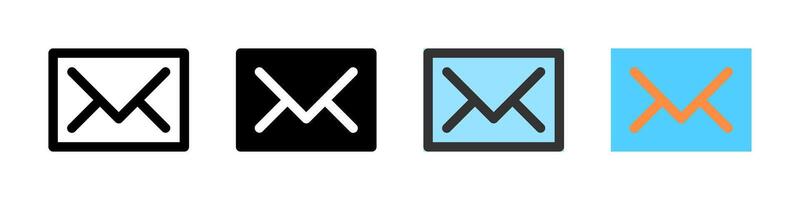 Icon set for mail. Perfect for email apps or messaging platforms. vector