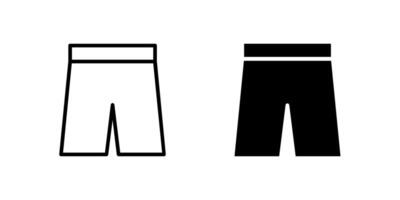 Short pant icon set. Suitable for e-commerce websites, fashion apps, and online shopping platforms. Symbol of casual, summer, style, and trouser. vector