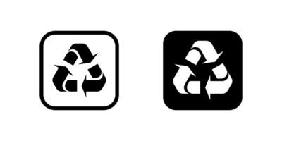 Universal recycle symbol icons, used for environmental awareness, waste sorting, and indicating recyclable materials on products and packaging. vector