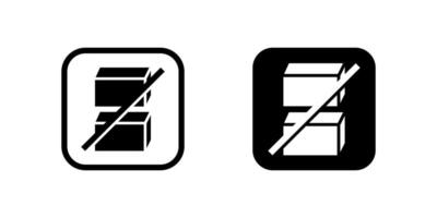 Standard do not stack symbol icons, vital for packaging and logistics to prevent damage to delicate or unstable goods during storage and transport. vector