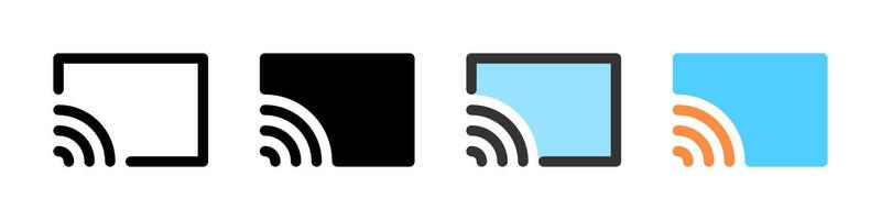 Icon set for screencast. Perfect for apps, recording tools, or presentations. vector