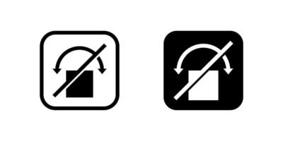 Do not roll symbol icons, crucial for packaging and cargo handling to ensure proper orientation and prevent damage to goods. vector