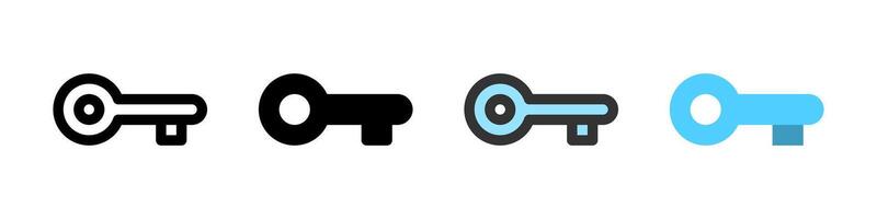 Icon set for password. Great for security apps or login interfaces. vector