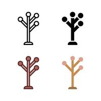 Useful coat rack and hanger icons, suitable for hallways, entryways, and organizing outerwear in homes or offices. vector