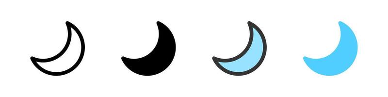 Icon set for quiet time. Great for apps, notifications, or focus tools. vector