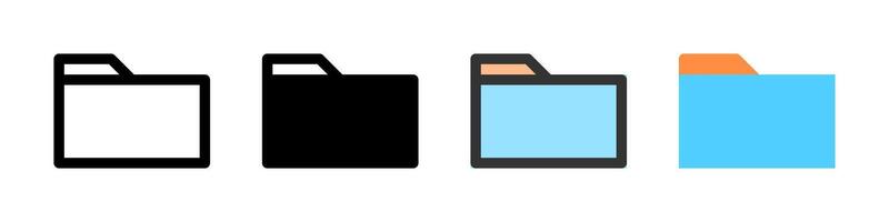Icon set for file manager. Perfect for apps, storage, or organization tools. vector