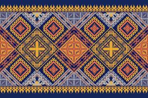 Abstract Asian fabric pattern design using geometric shapes as a decorative element. vector