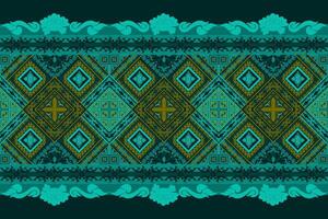 Damask fabric pattern design in Asian style vector