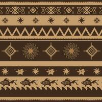 unique traditional custom made tribal pattern ethnic ornaments art pattern wallpaper brown background suitable for textile fabric print vector