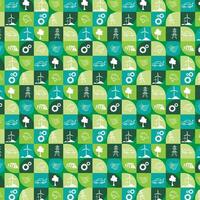 Power generator pattern. renewable seamless background in go green design concept vector