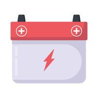 Illustration of a battery symbolizing portable energy or power source in engineering projects vector