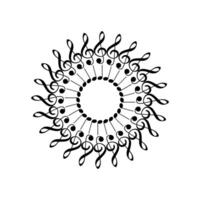 Circle Shape Created by Musical Notation Icon Symbol, can use for Logo, Pictogram, Emblem, Musical Illustration, Decoration, Ornate, Cover, Framework, etc. Size and Color Editable vector