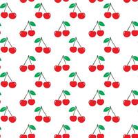 Cherry seamless pattern background design vector