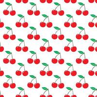 Cherry seamless pattern background illustration vector