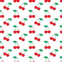 Cherry seamless pattern background vector